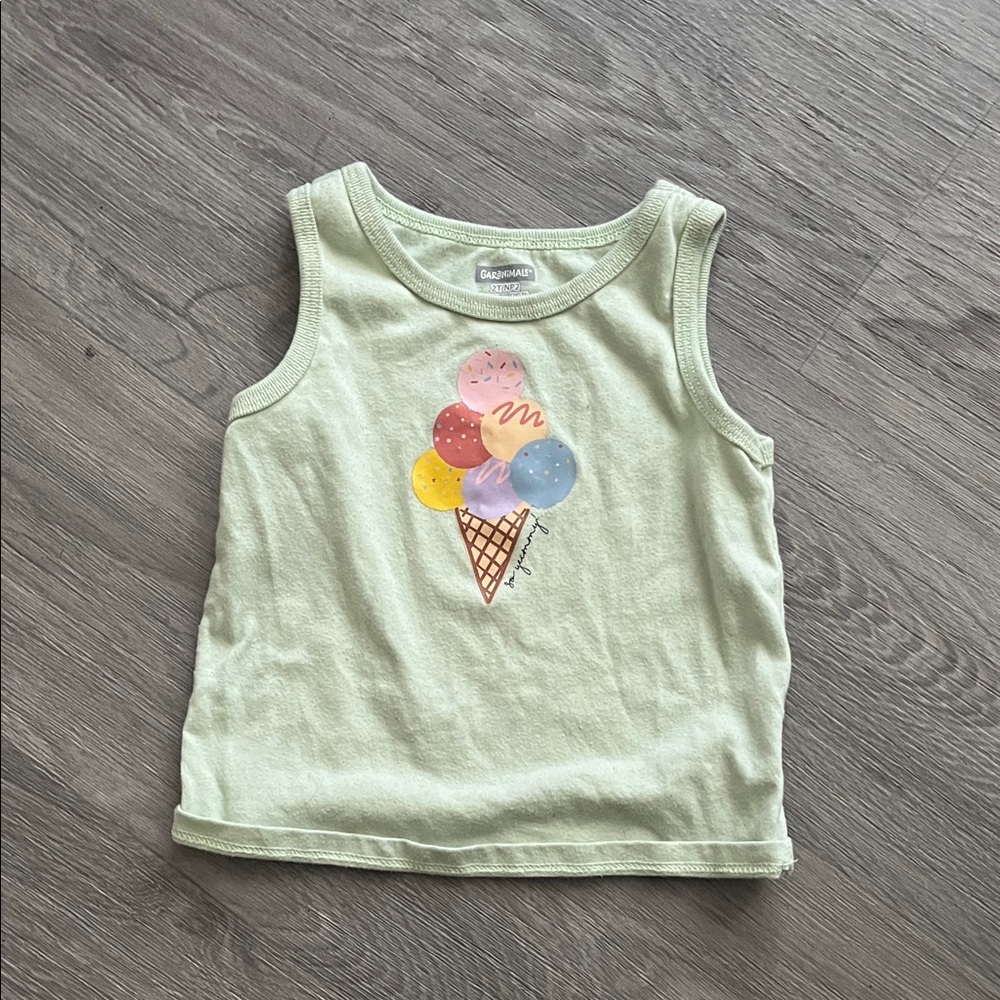 Cat & Jack Mint Green Ice Cream Tank Top